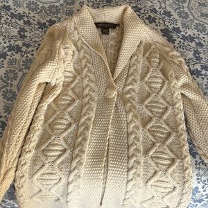 Cream Cable Merino Wool Sweater